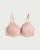 image 4 of F&F Fuller Bust Floral Lace Wired Bra in Pink