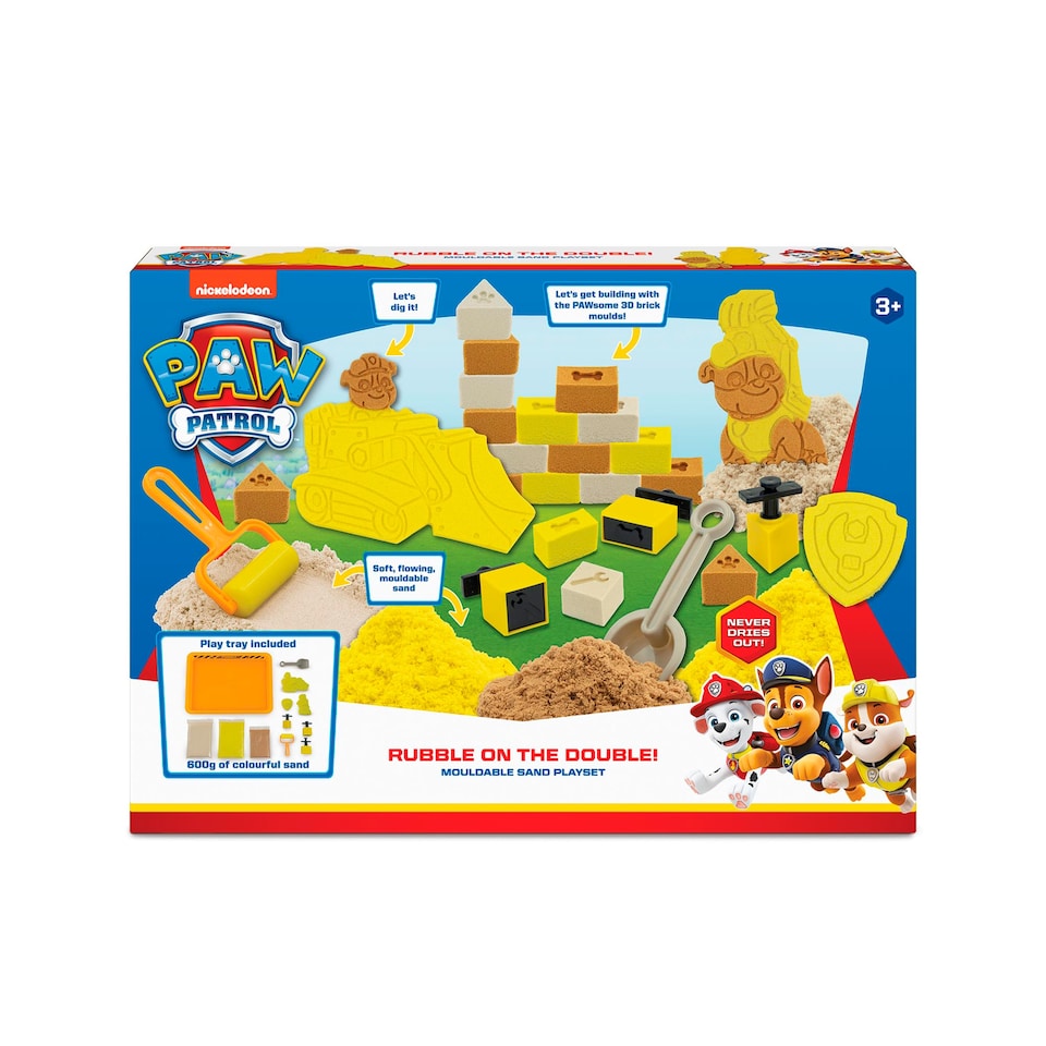 image 1 of Nickelodeon Paw Patrol Rubble on the Double! Mouldable Sand Playset
