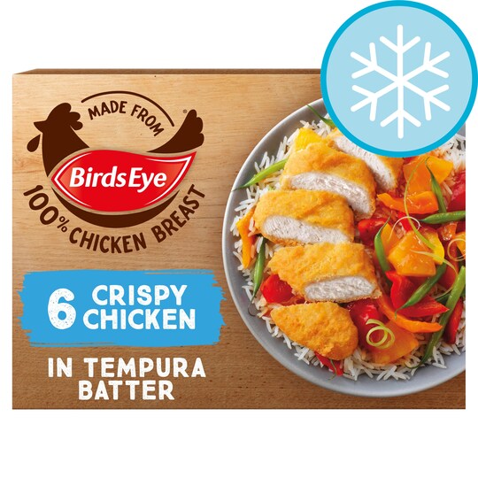 Birds Eye 6 Crispy Chicken In Tempura Batter 510G Tesco Groceries
