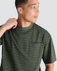 image 2 of F&F Pure Cotton Heavyweight Stripe Print T-Shirt in Green