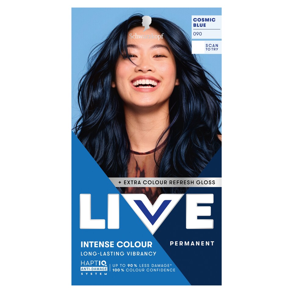 image 1 of Schwarzkopf LIVE Intense Colour 090 Cosmic Blue Permanent Hair Dye