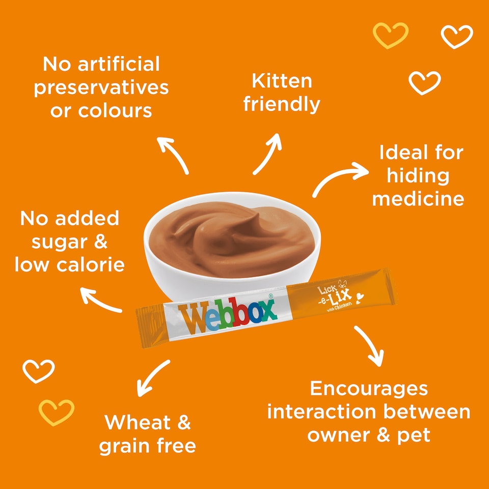 image 1 of Webbox Chicken Lick-E-Lix Cat Treats 5 X15g
