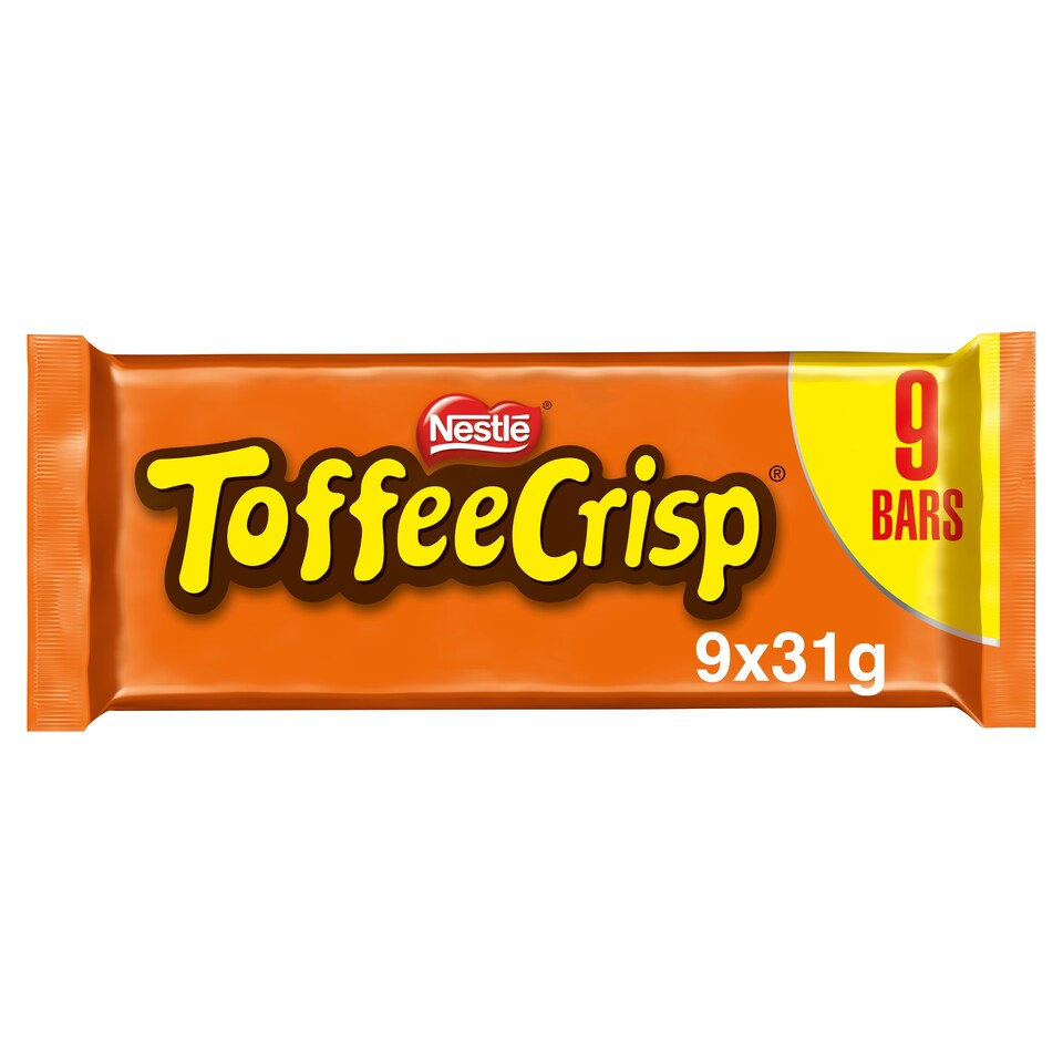 Toffee Crisp Milk Chocolate Bar Multipack 31g 9 Pack
