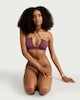 image 2 of F&F Beaded Halter Neck Bandeau Bikini Top in Purple