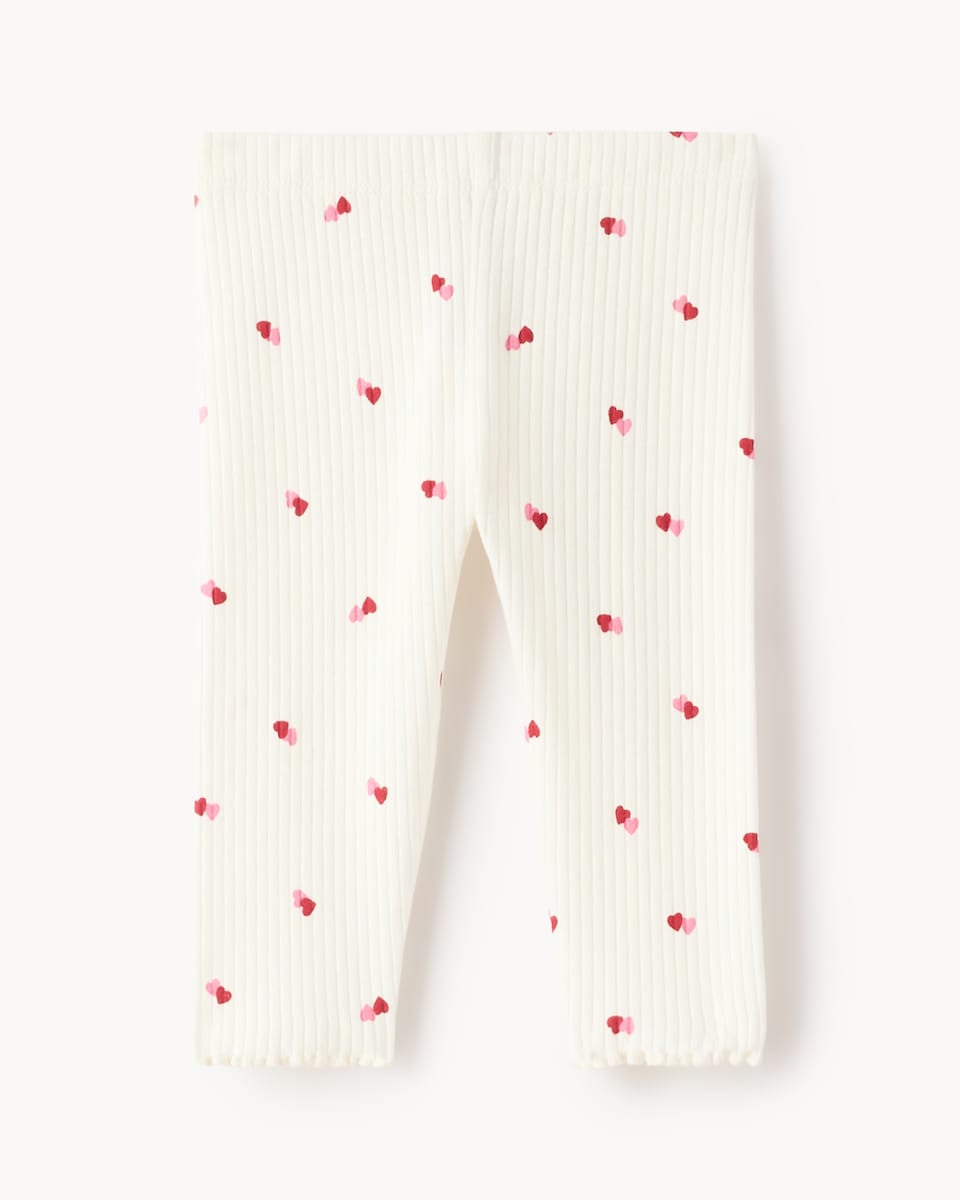 image 1 of F&F Baby 3-Pack Cotton Rich Printed Leggings in Pink