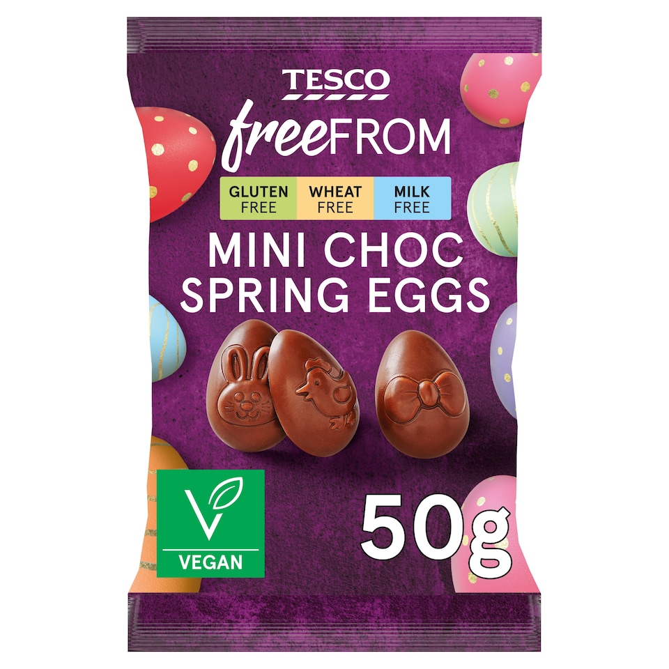 image 1 of Tesco Free From Mini Choc Spring Eggs 50g