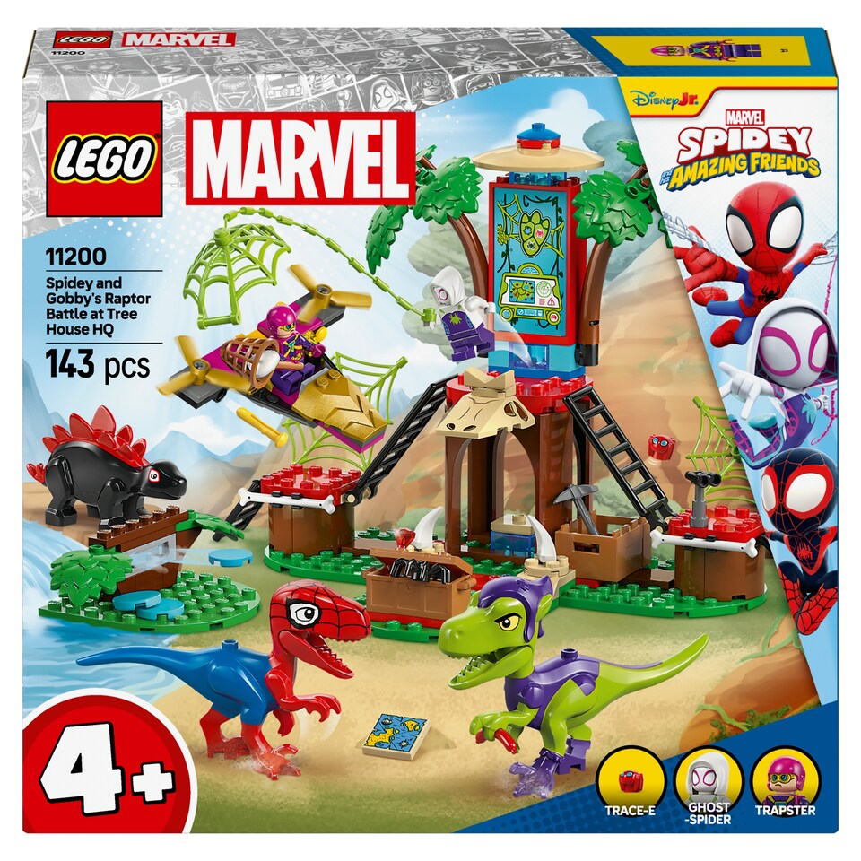 image 1 of LEGO Marvel Spidey and his Amazing Friends 11200 Spidey and Gobby's Raptor Battle at Tree