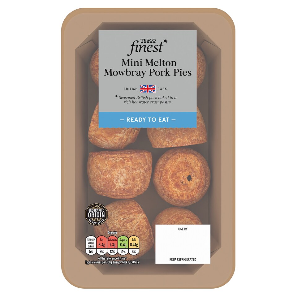 Tesco Finest Mini Melton Mowbray Pork Pies 200g