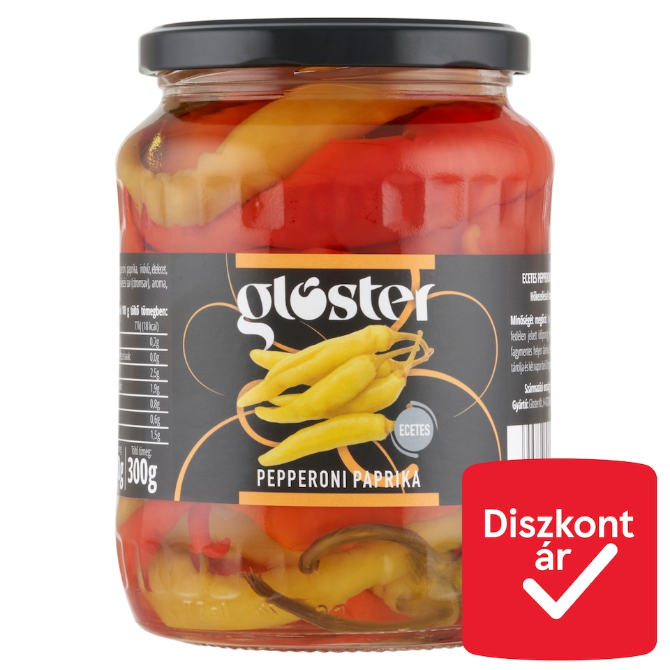 Gloster ecetes pepperóni paprika 680 g
