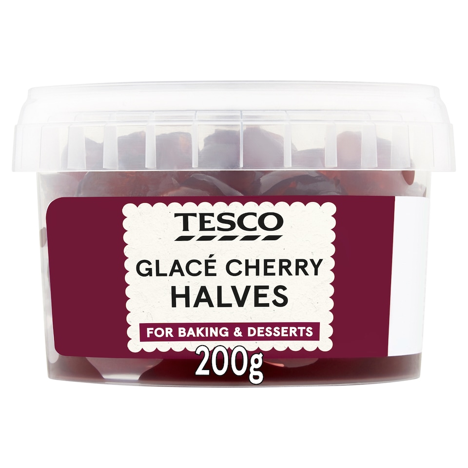 Tesco Glace Cherry Halves 200G
