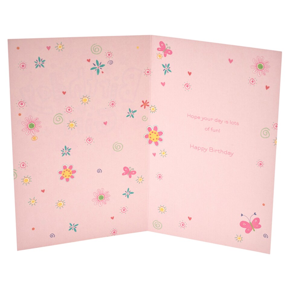 image 1 of Best Wishes Birthday Card Girl