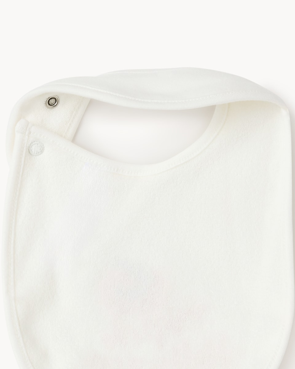 image 1 of F&F Baby Pure Cotton My First Halloween Bib in White