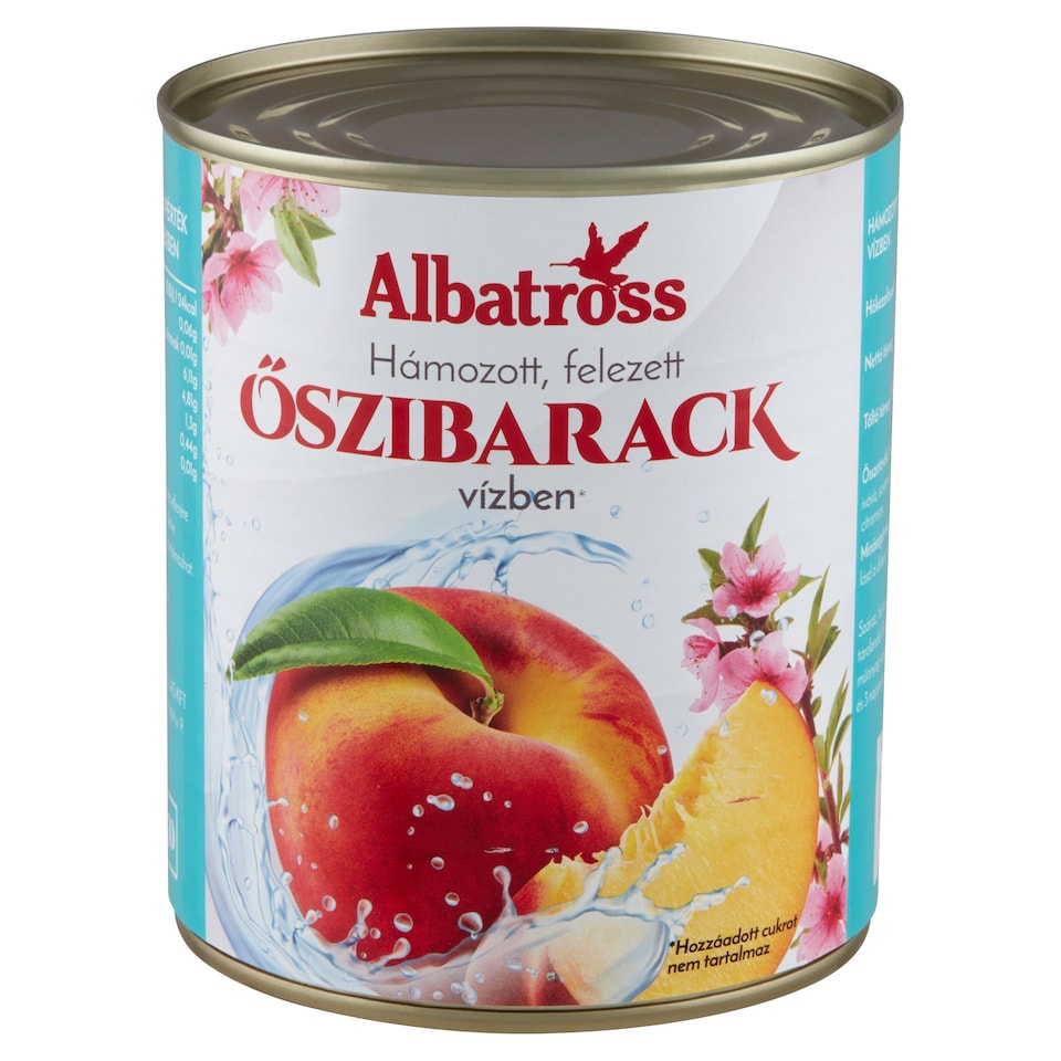 Albatross hámozott, felezett őszibarack vízben 820 g  1. kép