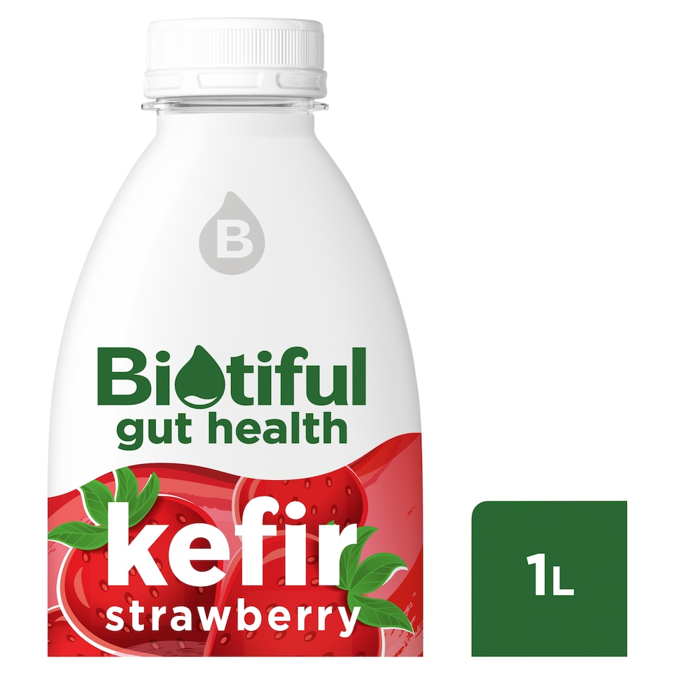 image 1 of Biotiful Gut Health Kefir Milk Drink Strawberry 1 Litre