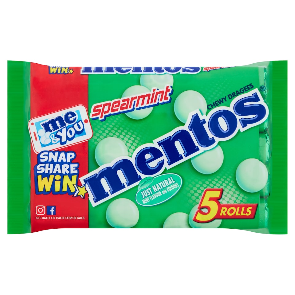 image 1 of Mentos Spearmint 5 Pack 190G