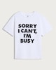 image 4 of F&F Girls Pure Cotton Sorry I Can't T-Shirt in White