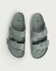 image 2 of F&F Double Strap Buckle Footbed Sandals in Mint