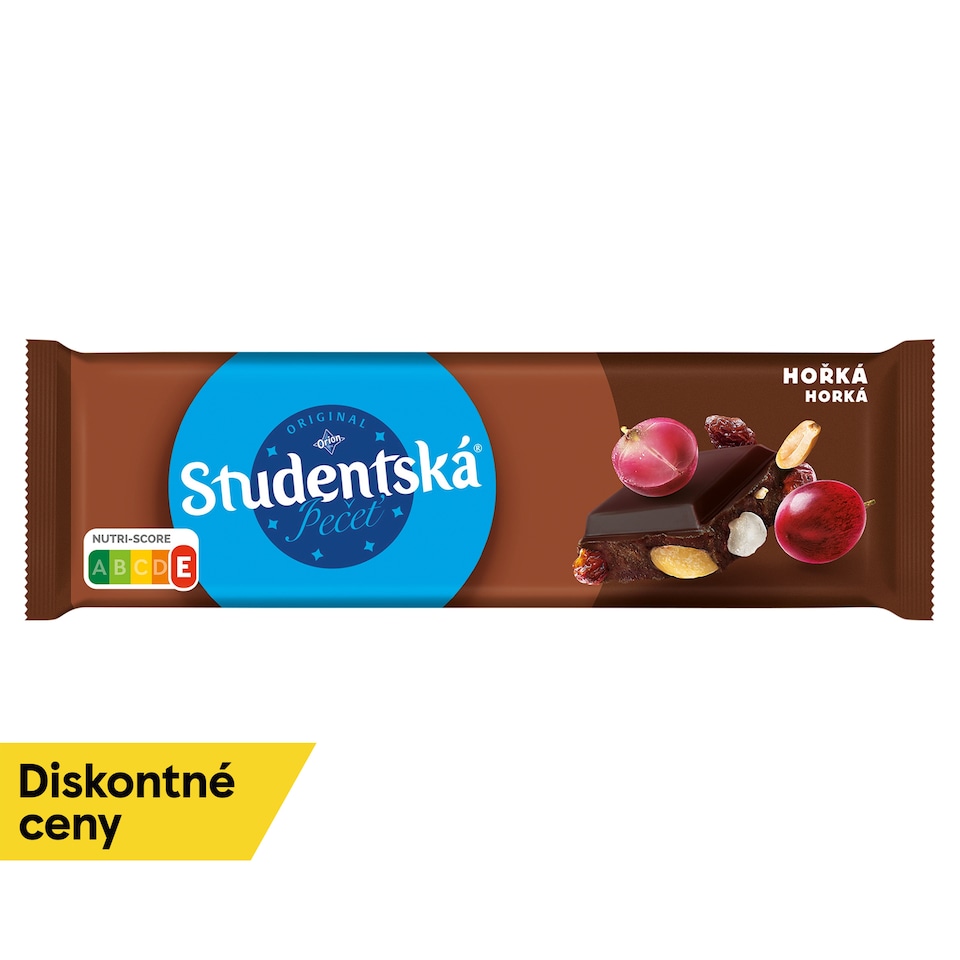 ORION ŠTUDENTSKÁ PEČAŤ Horká čokoláda s arašidmi, želé a hrozienkami 250 g
