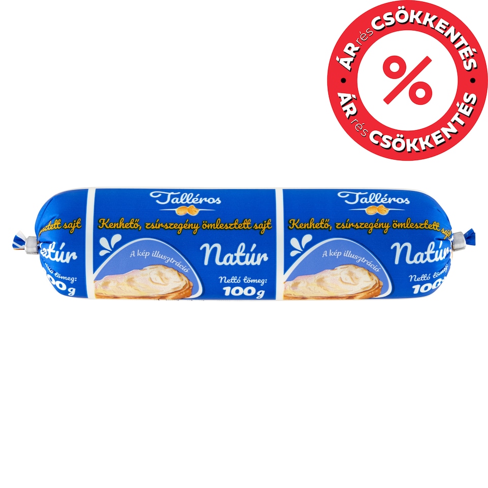 Talléros natúr, kenhető, zsírszegény ömlesztett sajt 100 g  1. kép