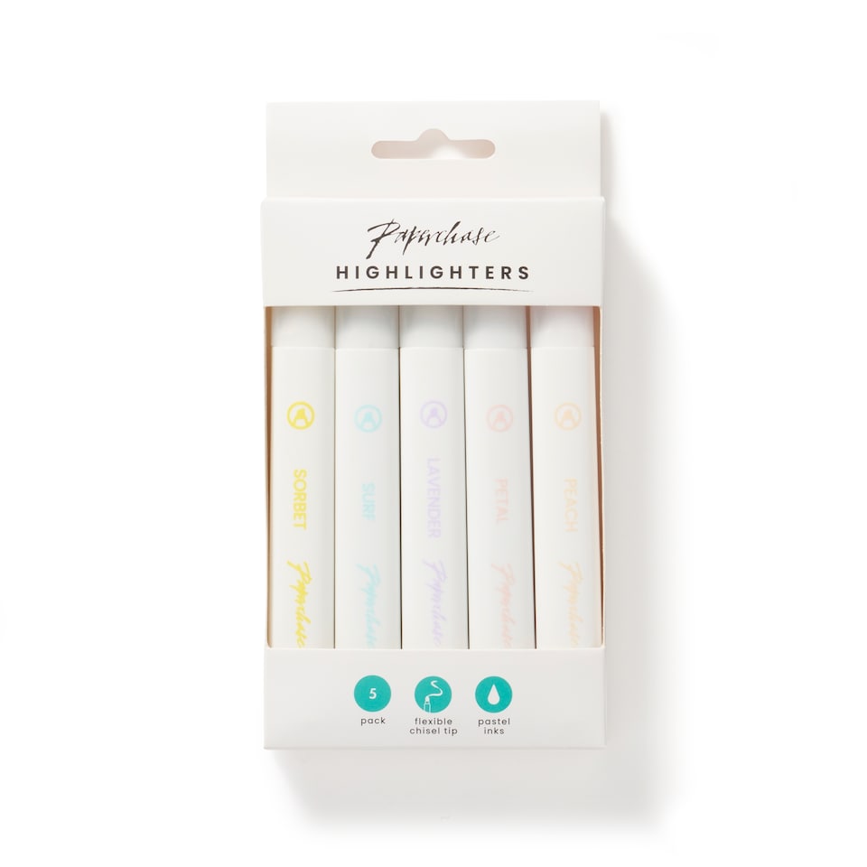 image 1 of Paperchase Ombre 5pk Highlighters