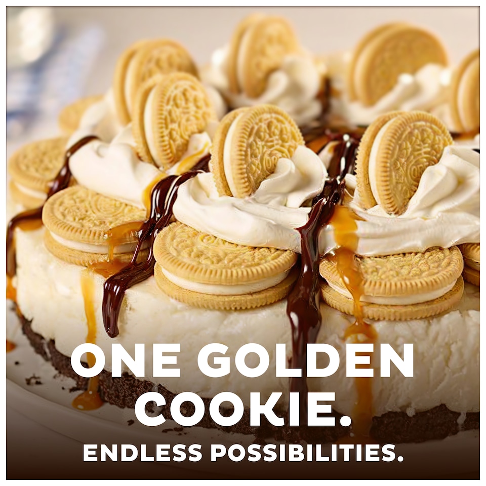image 1 of OREO Golden Cookie Sandwich Biscuits 154g