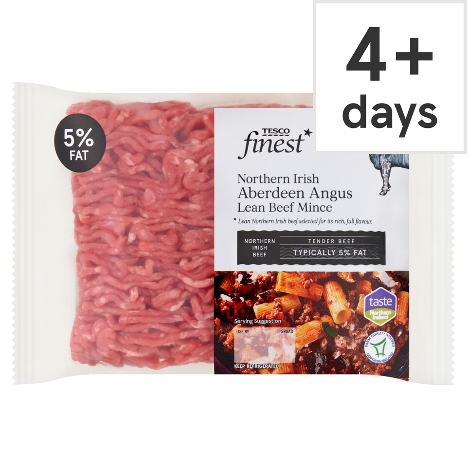 Tesco Finest Northern Irish Aberdeen Angus Lean Beef Mince 5% Fat 500g