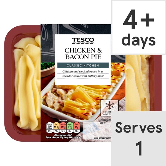 Tesco Chicken & Bacon Pie 450G - Tesco Groceries