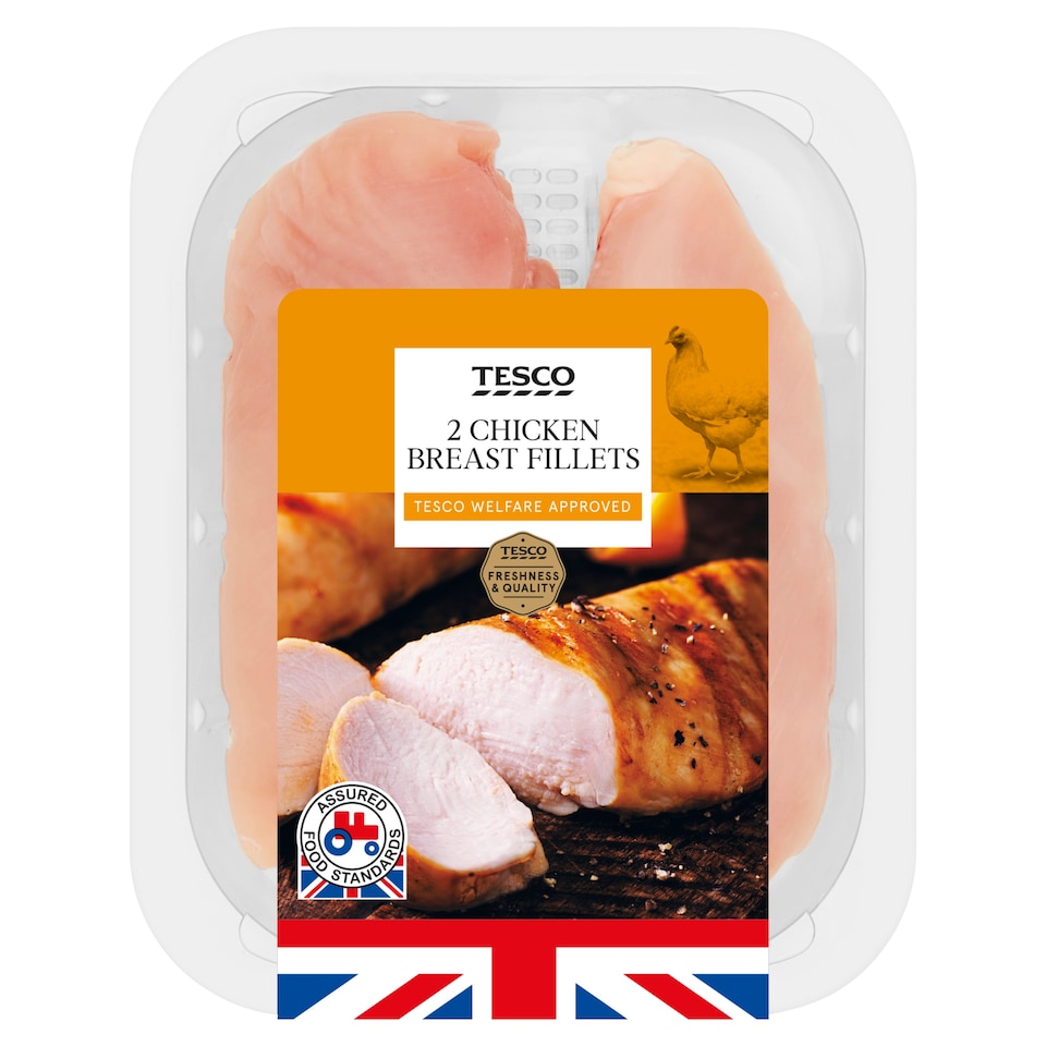 Tesco 2 British Chicken Breast Fillets 300G