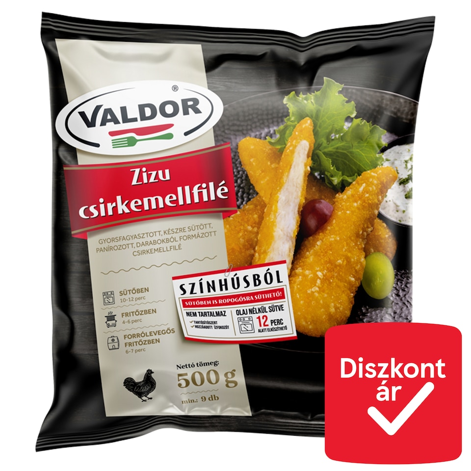 Valdor Zizu Quick-Frozen, Breaded, Chicken Fillets 500 g