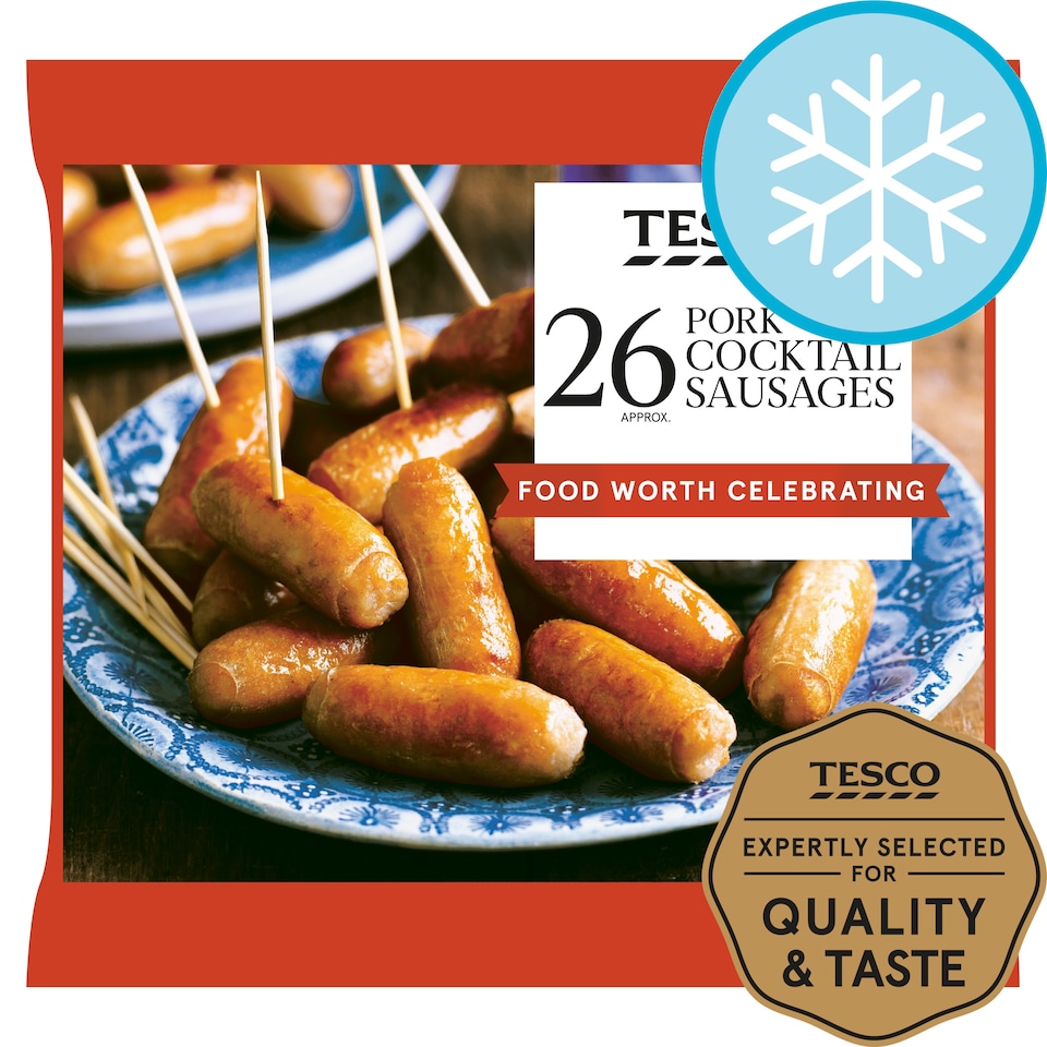Tesco Pork Cocktail Sausages 26 Pack 312g