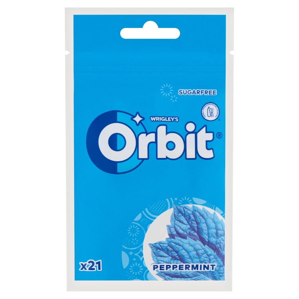 Orbit Peppermint mentaízű cukormentes rágógumi édesítőszerrel 29 g 1. kép