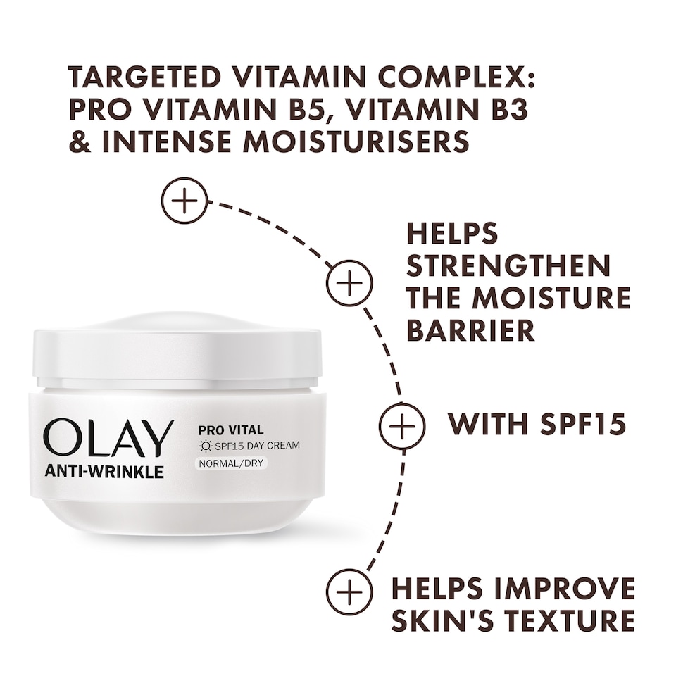image 1 of Olay Anti Wrinkle Mature Skin Day Cream Moisturiser Spf 15 50Ml