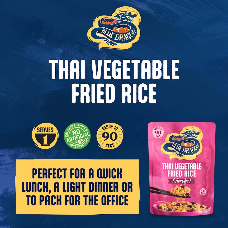 image 1 of Blue Dragon Thai Vegetable Fried Rice Ready Meal 250g