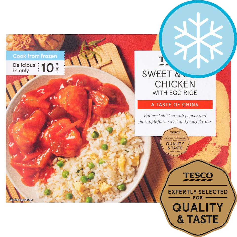 Tesco Sweet & Sour Chicken with Egg Rice 400g