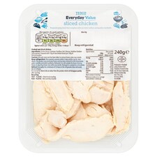 Tesco Everyday Value Sliced Cooked Chicken 240G