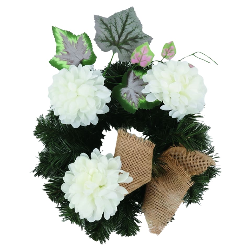 hanmar Wreath with White Flowers