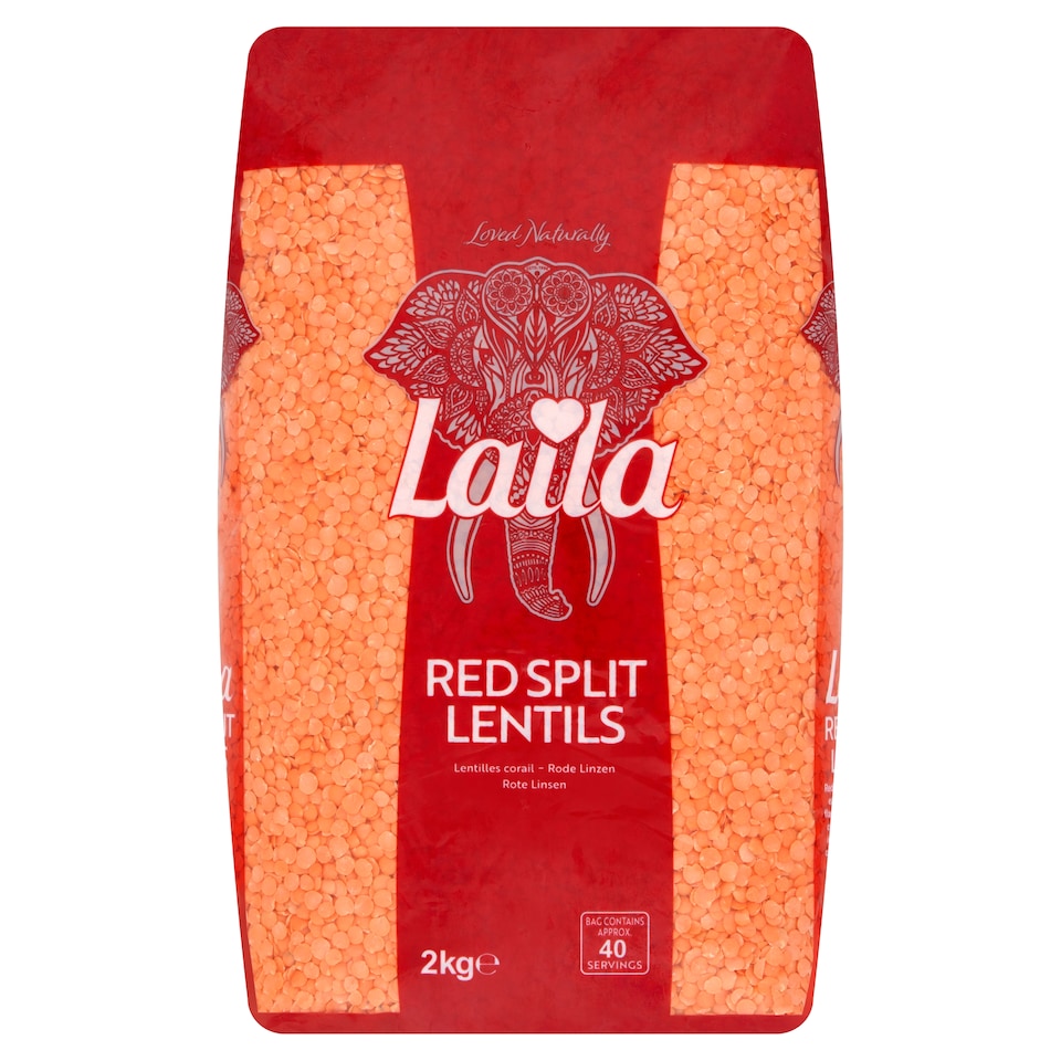 Laila Red Split Lentils 2Kg