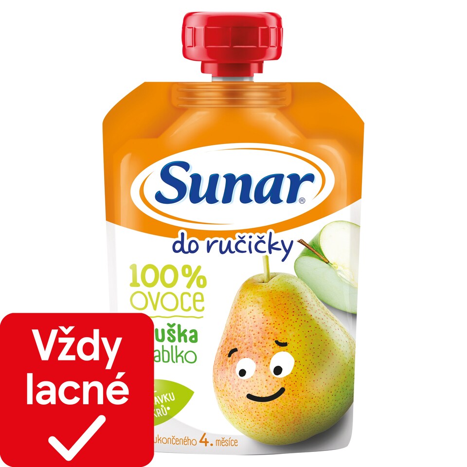 Sunar Do ručičky ovocná kapsička hruška 4m+, 100 g