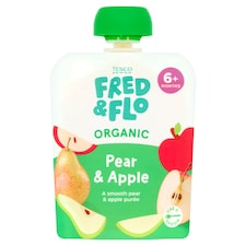 TESCO FRED & FLO Organic Pear & Apple 70g
