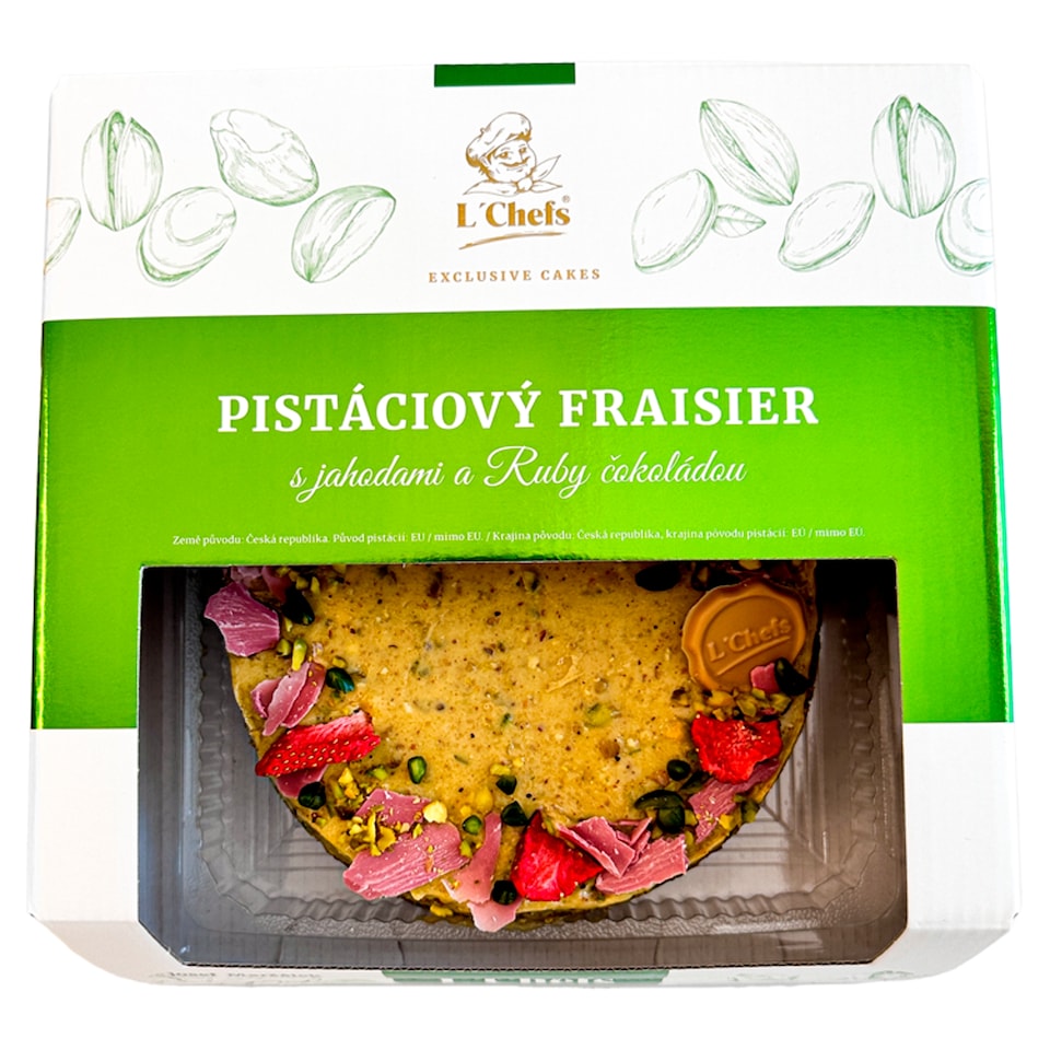 Obrázek 1 pro produkt L'Chefs Pistáciový Fraisier s jahodami a ruby čokoládou 600g