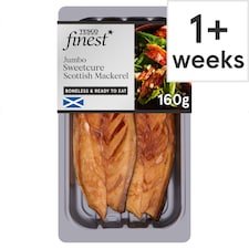 Tesco Finest Sweetcure Smoked Mackerel Fillets 160G