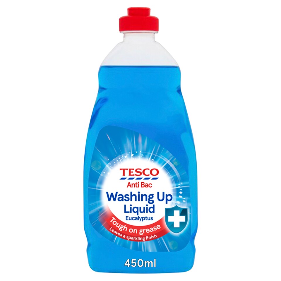 Tesco Antibacterial Eucalyptus Washing Up Liquid 450Ml