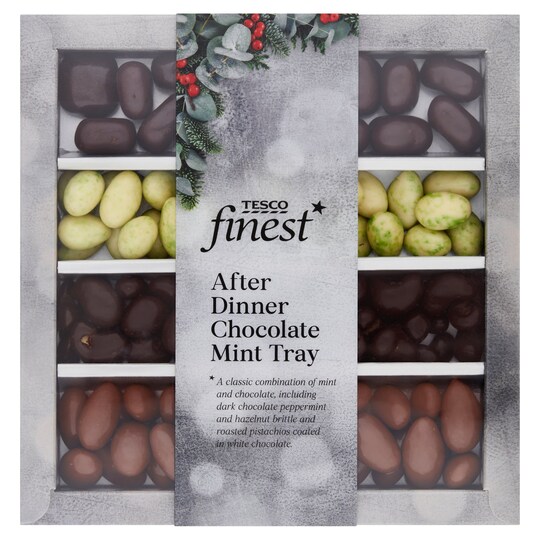 Tesco Finest After Dinner Chocolate Mint Tray 310G Tesco Groceries