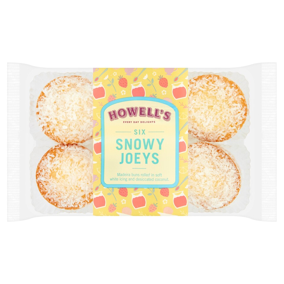 Howell's Snowy Joeys Madeira Buns with Coconut 6 Pack