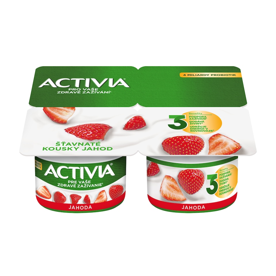 ACTIVIA Jahoda 4x120g