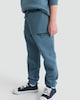 image 1 of F&F Active Boys Cotton Rich Slogan Cuffed Joggers in Blue