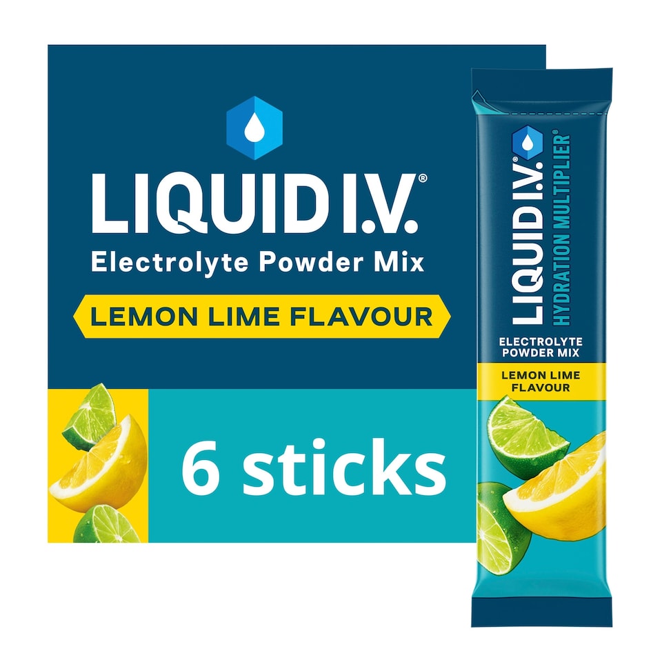 image 1 of Liquid I.V. Hydration Multiplier Electrolyte Powder Mix Lemon Lime 6x16g