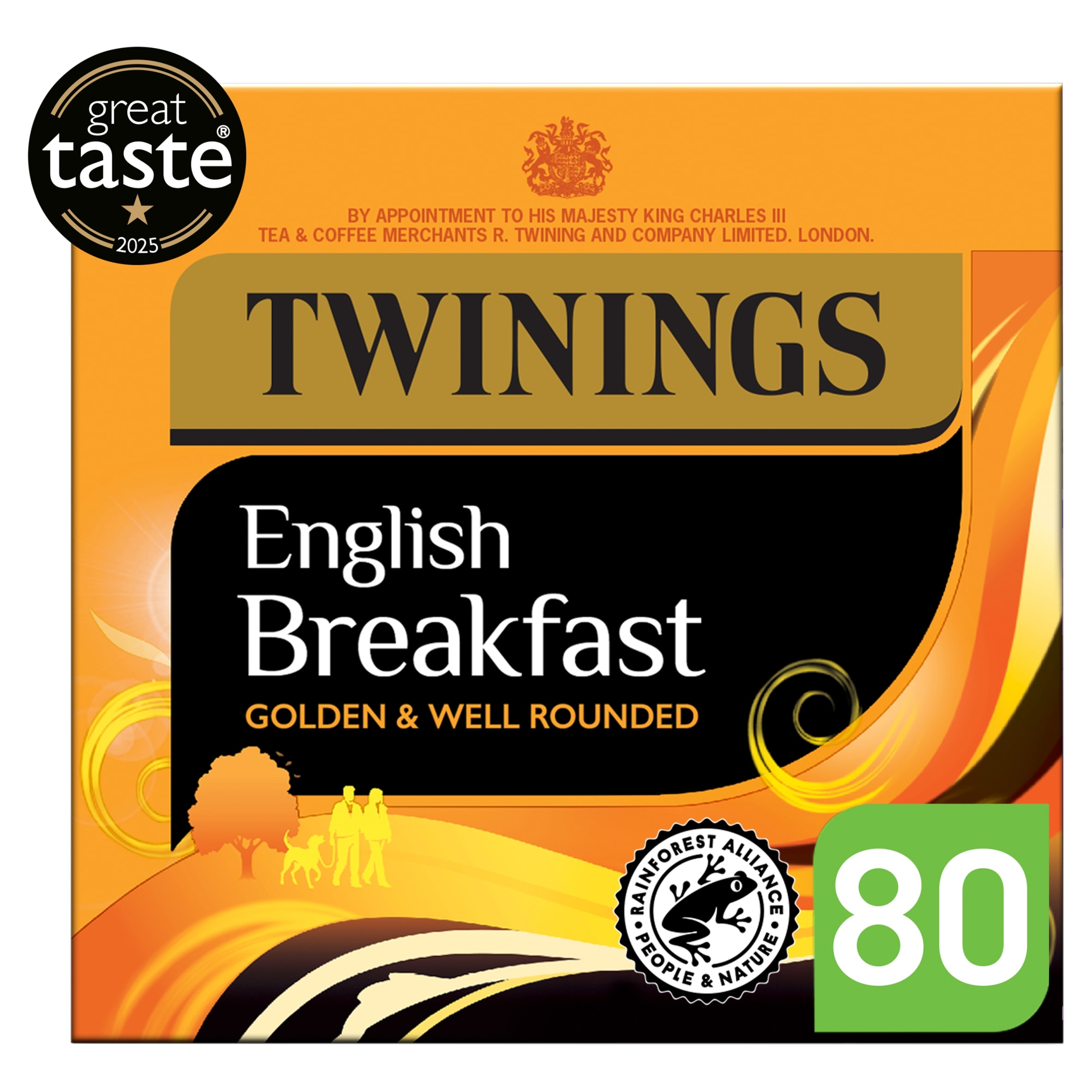 Twinings English Breakfast Tea Bags 80 Pack 200g