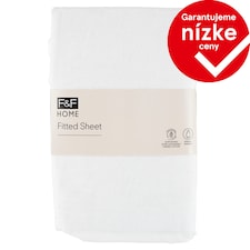 F&F Home White napínacia posteľná plachta 100 x 200 x 25 cm