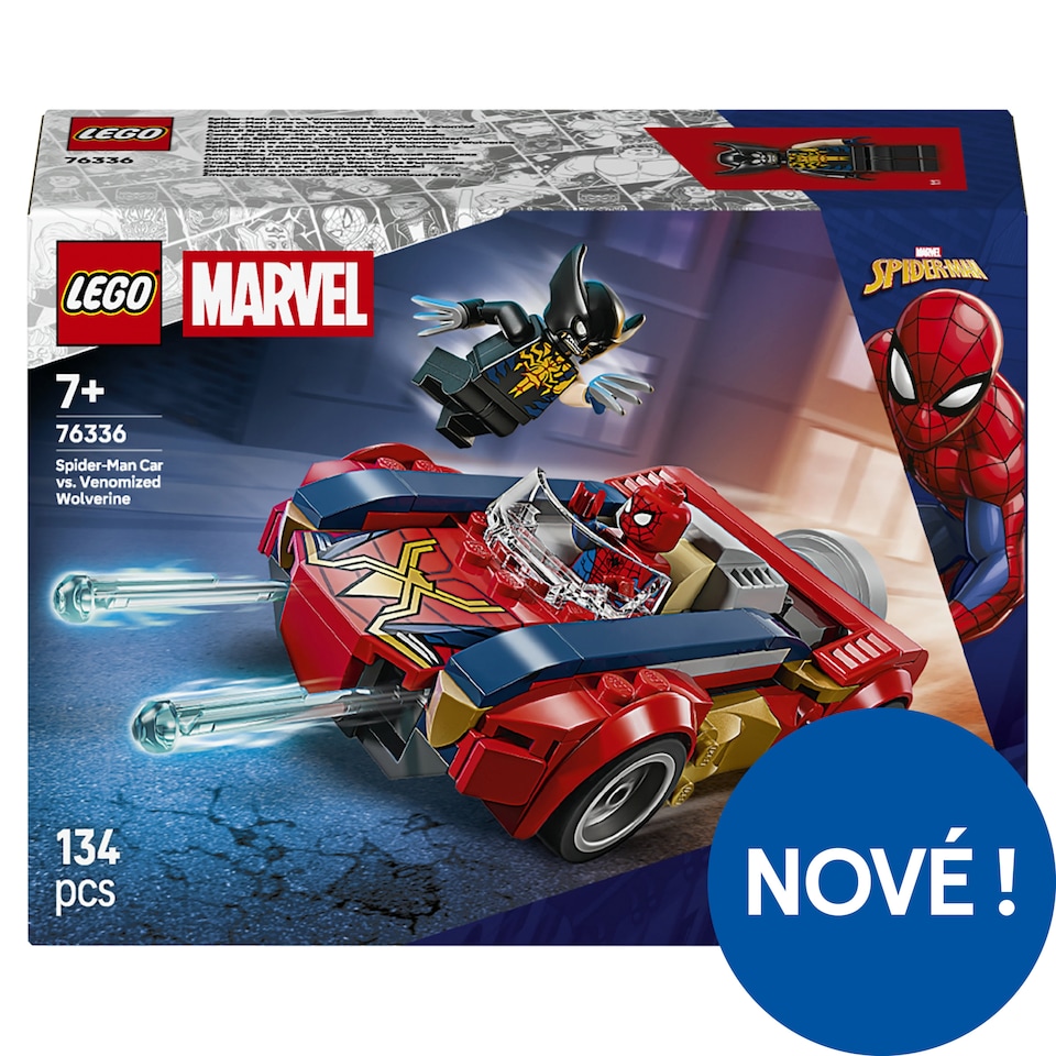 LEGO Marvel 76336 Spider-Man a auto vs. venomizovaný Wolverine